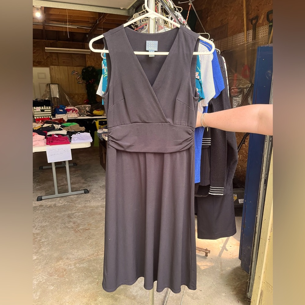 Rabbit Rabbit Rabbit Elegant Black Midi Dress